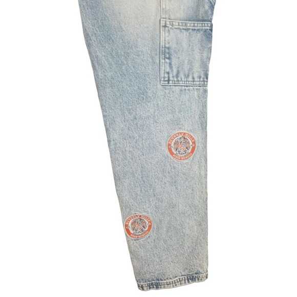 NovaMen Beverly Hills High Patched Carpenter Denim Jeans Mens Size 36x32 New - Picture 11 of 15